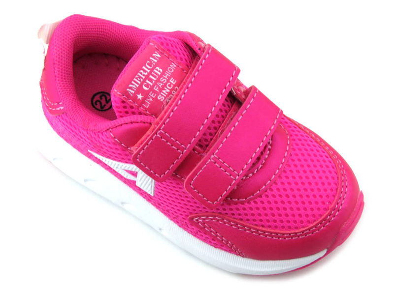 Sportowe buty, adidaski dziecięce - AMERICAN CLUB ES 127/23, różowe