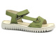 Skórzane sandały damskie polskiej marki - HELIOS Komfort 249S, zielone