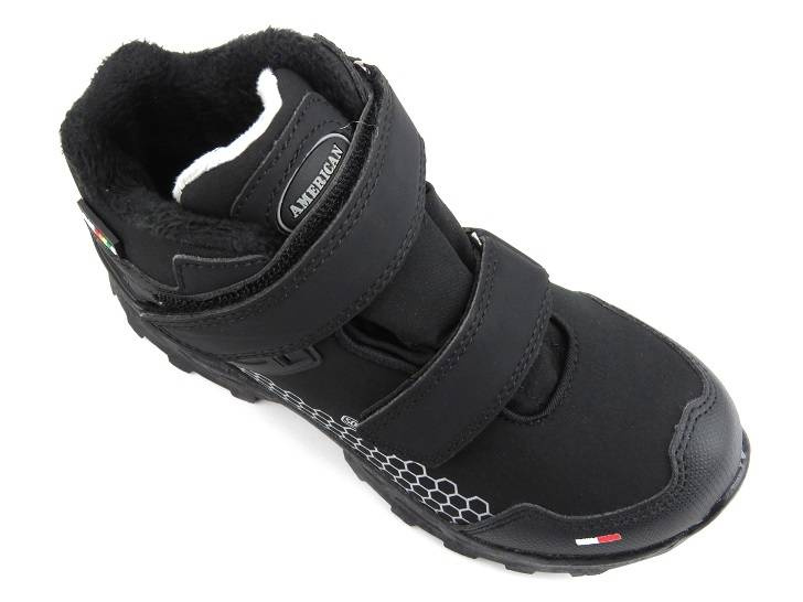 Śniegowce, trapery dziecięce z membraną - AMERICAN CLUB HL 26/22, czarne