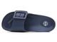 Gumowe klapki damskie z klamrą - Big Star FF274A388, granatowe