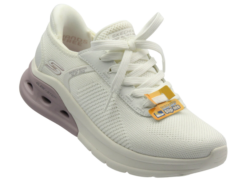 Buty sportowe damskie, adidasy - Skechers 117638, białe