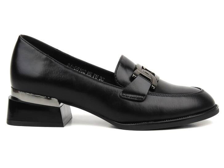Eleganckie mokasyny damskie Vinceza 58162, czarne