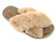 Miękkie kapcie damskie z futerkiem - INBLU 68-6D, beżowe
