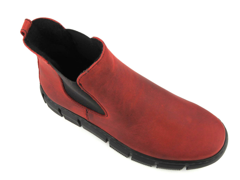 Skórzane sztyblety damskie polskiej marki HELIOS Komfort 510S, bordo
