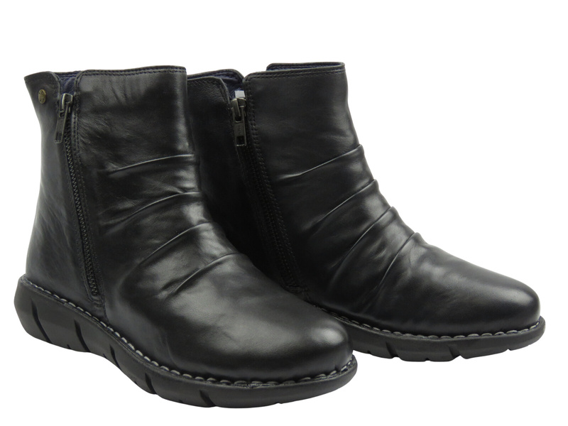 Botki damskie z dwoma suwakami czarne Maciejka P7232-01/00-7