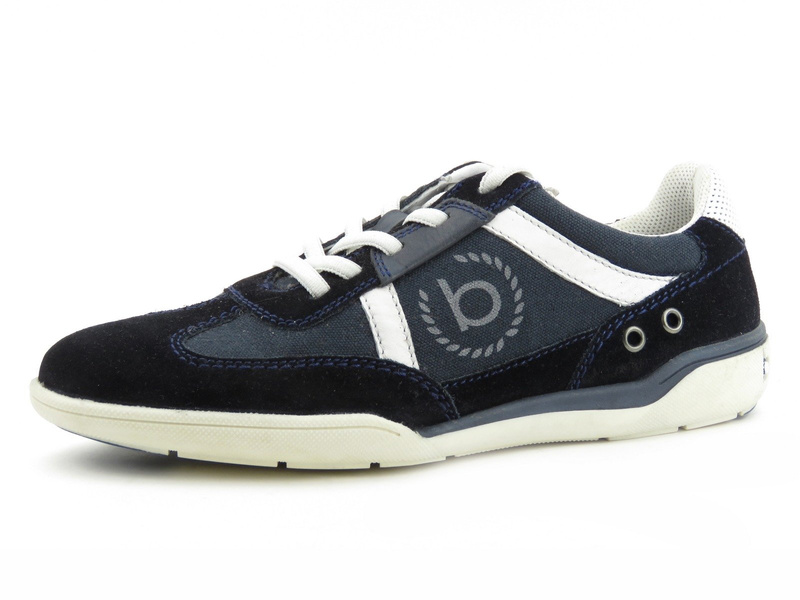 Skórzane buty męskie sportowe Bugatti 46560, granatowe