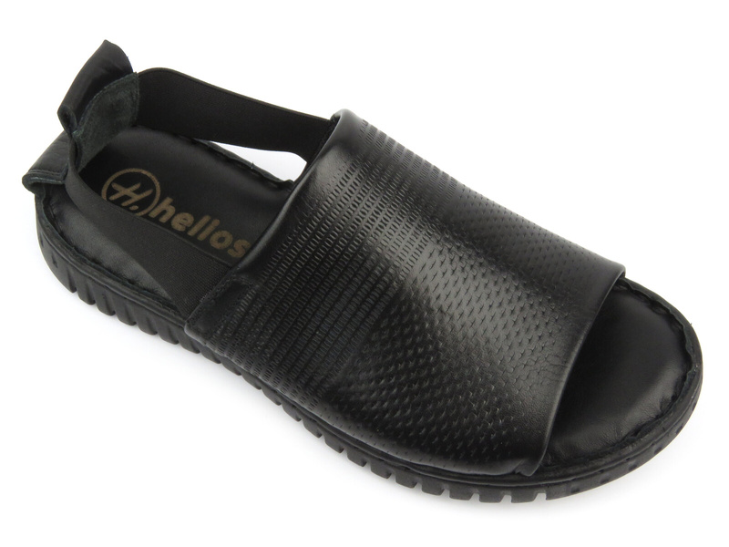 Wsuwane sandały damskie Helios 1201, czarne