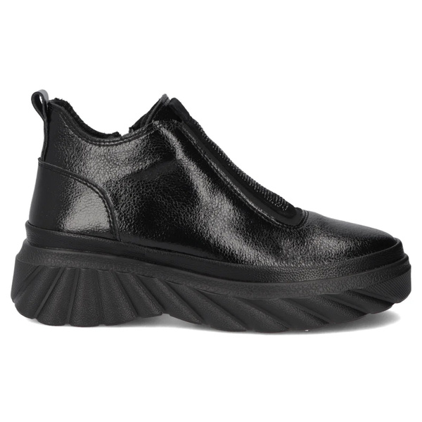 Skórzane botki damskie na platformie czarne Filippo DBT7426/25