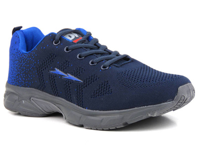Buty męskie sportowe z siateczkowej tkaniny - DK  SA605122, granatowe