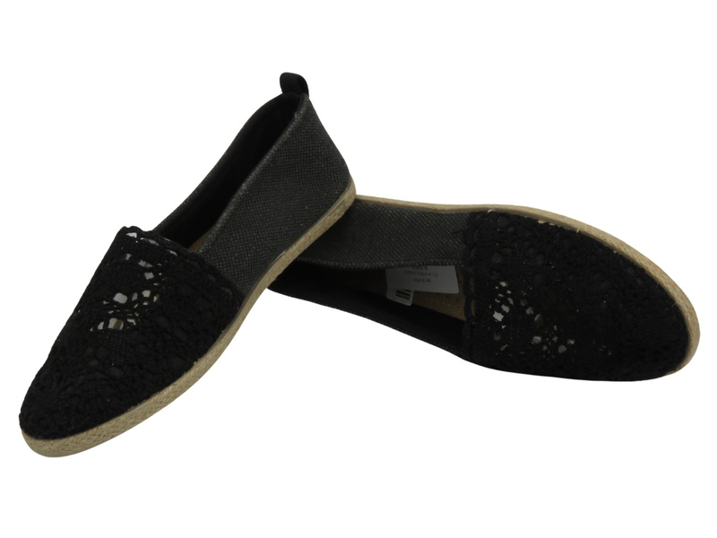 Espadryle damskie - NEWS 02TX7-4712, czarne