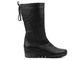 Kozaki damskie na koturnie - COMFORTABEL 970013-01, czarne