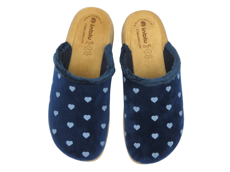 Wygodne kapcie damskie INBLU CT-40, granatowe