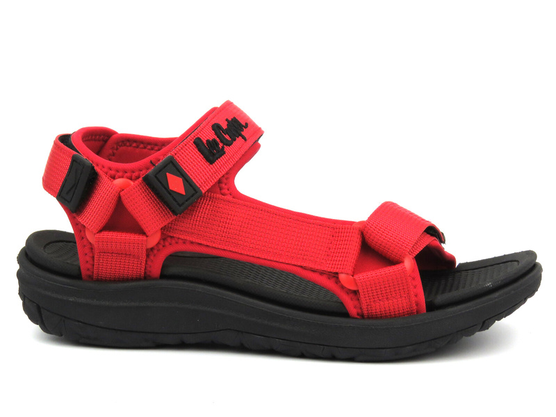 Sandały damskie sportowe - Lee Cooper LCW-24-34-2616L, czarno-czerwone
