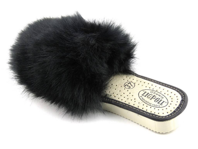 Kapcie damskie z futerkiem Ligpoll PUSZKI