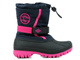 Śniegowce dziecięce ocieplane futerkiem - LEE COOPER LCJ-21-44-0522K, czarno-różowe