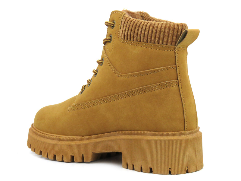 Trapery, ciepłe buty damskie zimowe - Cross Jeans MM2R4011, brązowe