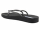 Sportowe japonki, klapki damskie IPANEMA 82840, czarno-srebrne