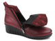 Botki damskie na dwa suwaki - COMFORTABEL 962319, bordowe