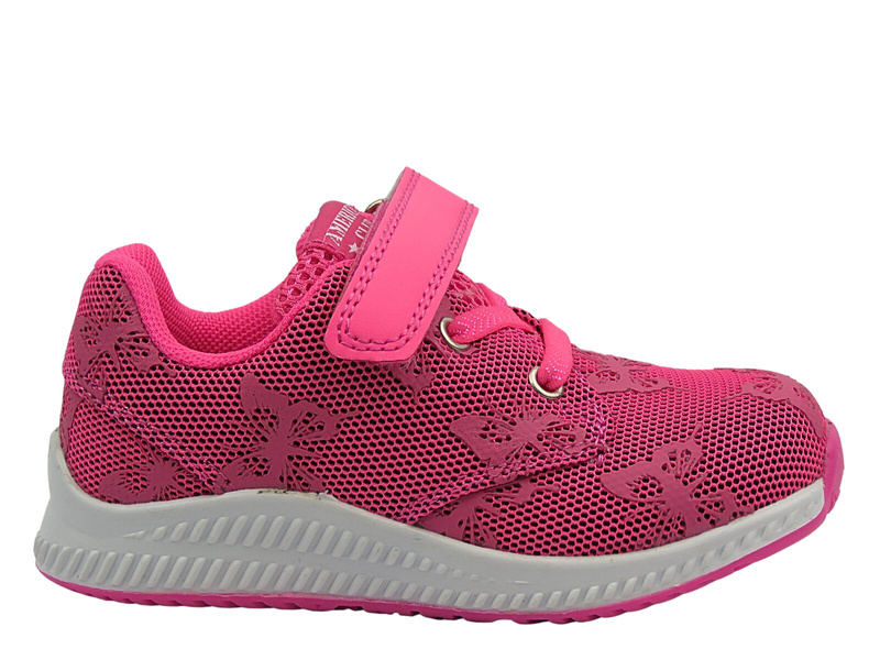 Buty dziecięce sportowe, adidasy fuksjowe American Club ES 30/22