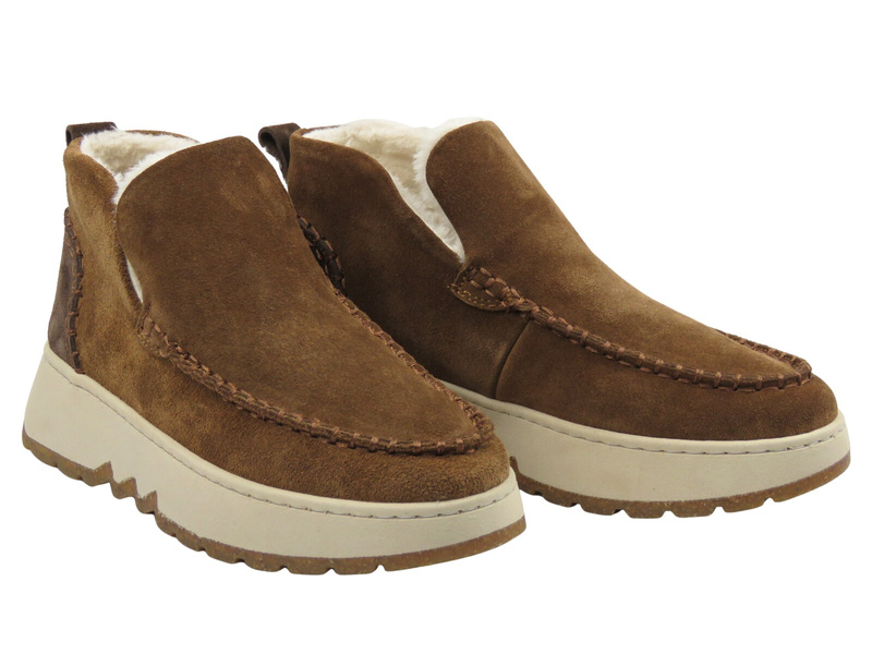 Damskie botki ocieplane Nika Komfort 0791-3085, tan brąz