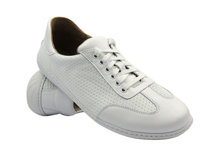 Barefoot skórzane minimalistyczne półbuty męskie białe Wasak 0742