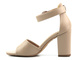 Eleganckie sandały damskie na słupku- Evento 23SD35-5578, beżowe
