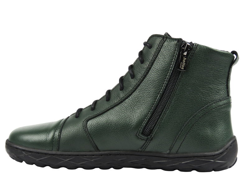 Stylowe, ocieplane trzewiki damskie Helios 706, ciemnozielone