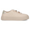 Skórzane sneakersy damskie - Filippo DP6854/25, beżowe, sznurowane