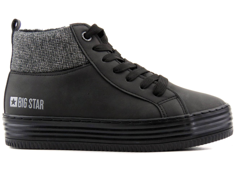 Ocieplane trampki damskie - BIG STAR II274147, czarne