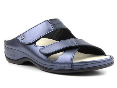 Profilaktyczno-zdrowotne klapki damskie - BERKEMANN JANNA 01027-371, niebieskie