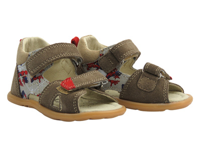 Sandały dziecięce na rzepy beżowe Jamet 1112