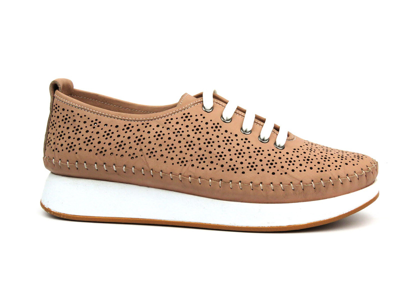 Sneakersy damskie ażurowe - VENEZIA 137105L015, różowe