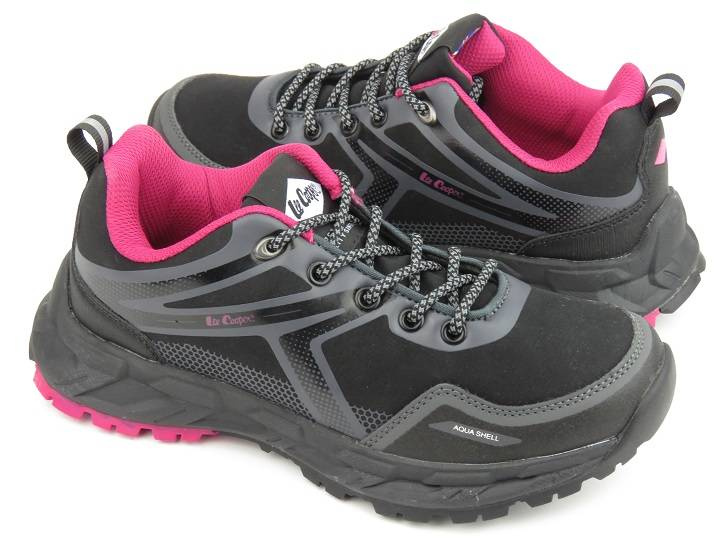 Trekkingi damskie niskie z Aqua Shell - LEE COOPER 22-01-1370L, czarne