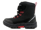 Śniegowce dziecięce z softshell - AMERICAN CLUB HL 27/21(22), czarne z czerwienią