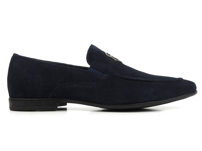 Wysokogatunkowe loafersy męskie JOHN DOUBARE D778-120-29, granatowe