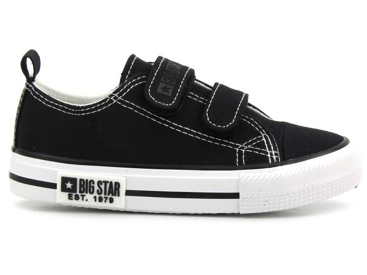 Trampki dziecięce, buty sportowe na rzep - Big Star LL374011, czarne