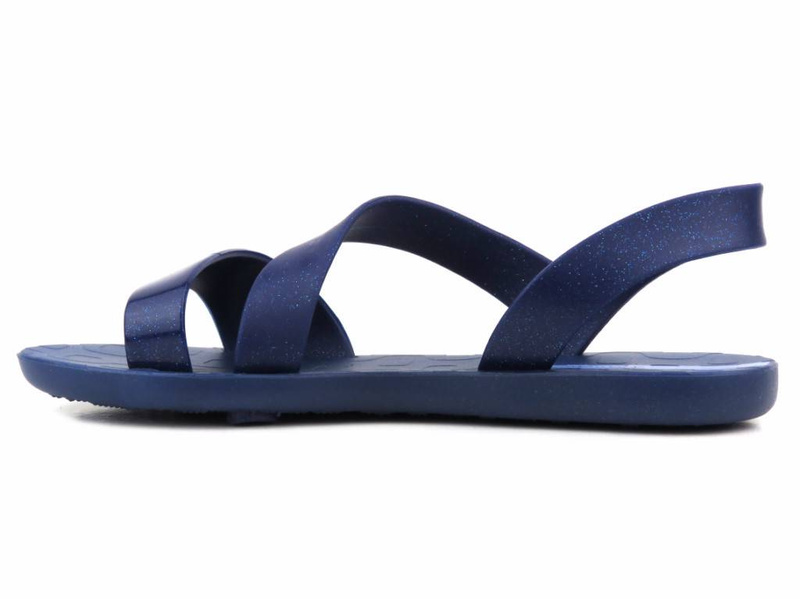 Sandały damskie sportowe - Ipanema 82429, niebieskie z brokatem