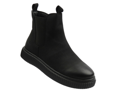 Skórzane botki damskie czarne Cambell 25-19340