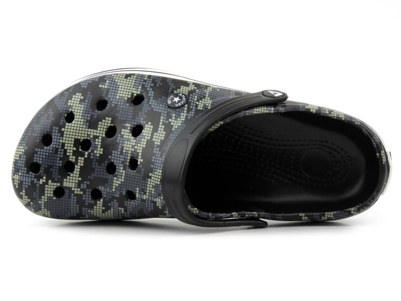 Klapki męskie, clogsy - AMERICAN CLUB CL 01/22, czarne moro