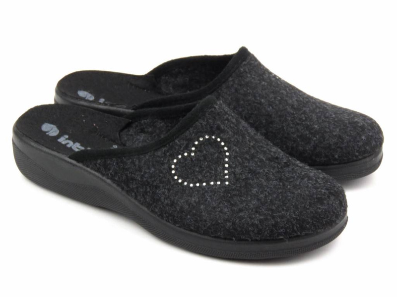 Kapcie, pantofle damskie filcowe - INBLU CA-108, szare