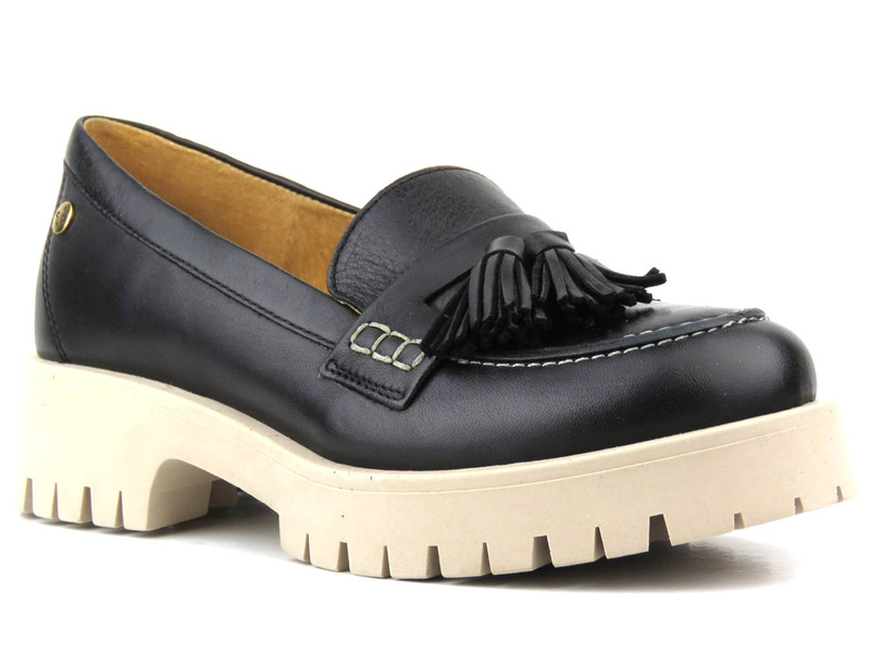Półbuty, loafersy damskie MACIEJKA 05497-01, czarne