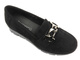 Półbuty, mokasyny damskie na grubej podeszwie - Potocki 24-12490, czarne