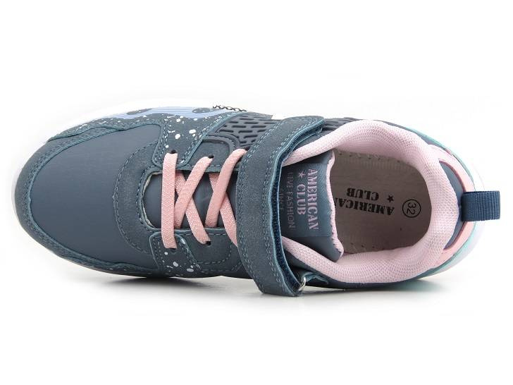 Buty dziecięce sportowe, adidasy American Club BS 06/22 10/22, szare