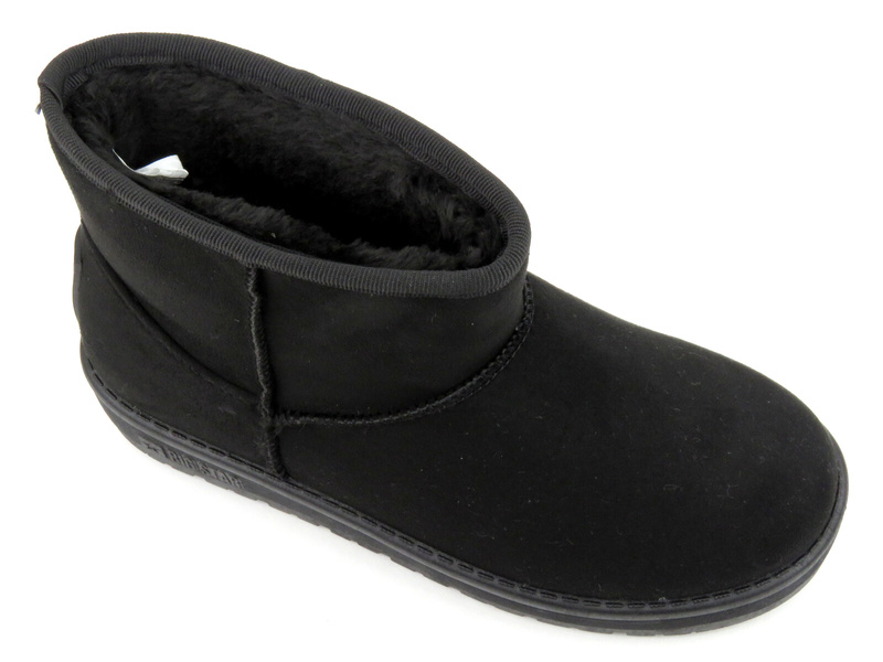 Botki, śniegowce damskie wsuwane - BIG STAR MM274158, czarne