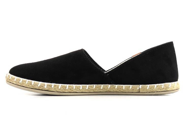 Espadryle damskie z wyciętą cholewką - N.E.W.S. 20TX02-2416, czarne