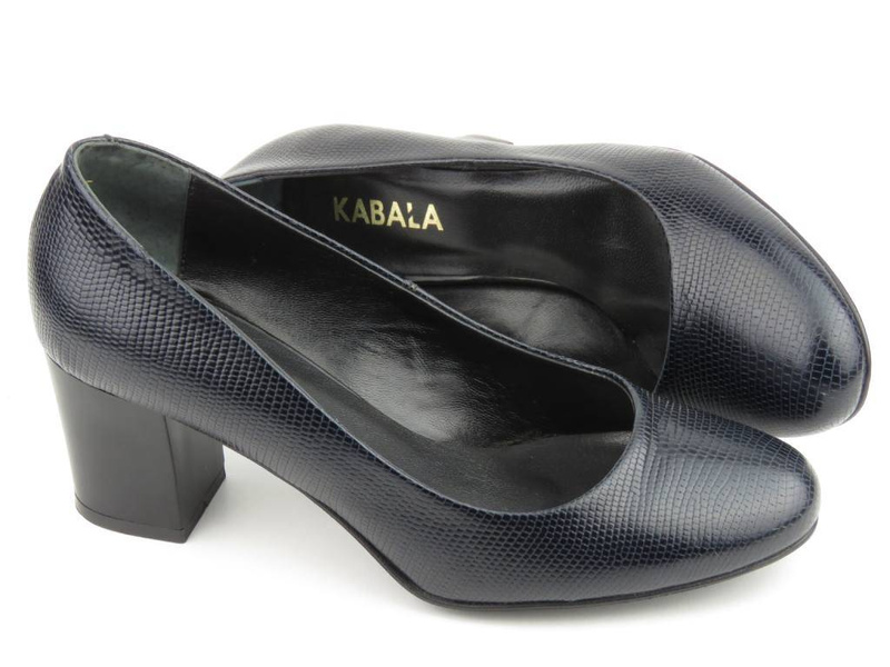 Czółenka damskie na słupku - KABAŁA 72-01-112, czarny