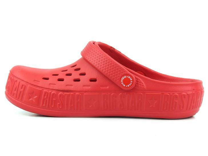 Piankowe klapki damskie, clogsy- BIG STAR II275004, czerwone