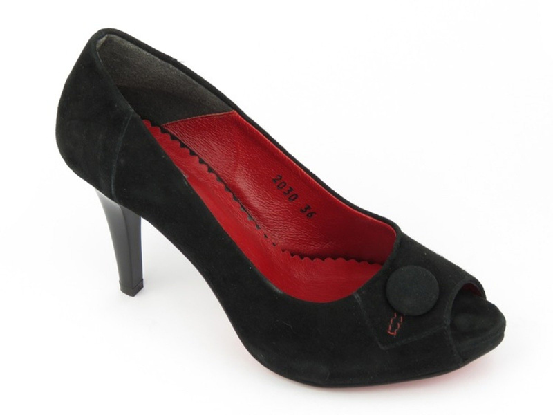 Zamszowe czółenka na szpilce - ZYCH&STASZEWSKI 2030, czarne