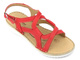 Wygodne sandały damskie z zakręconą cholewką - HELIOS Komfort 283, czerwone