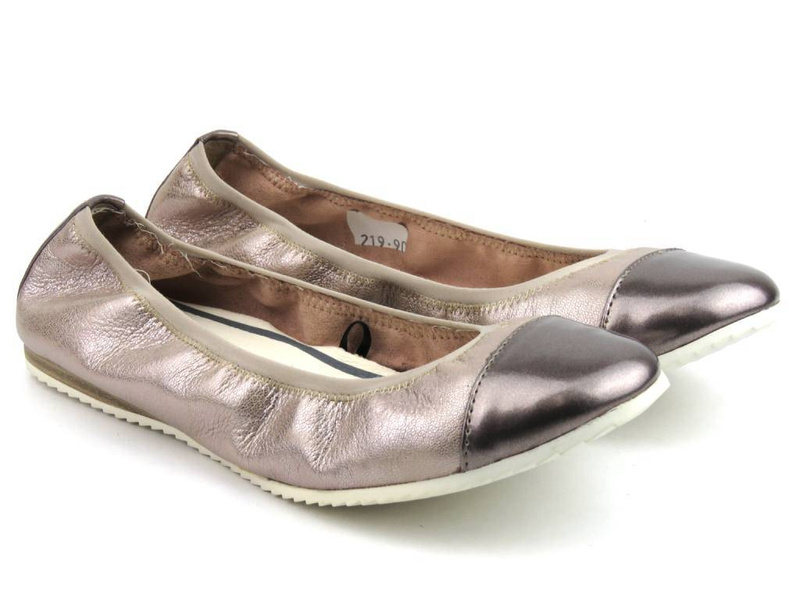 Balerinki damskie TAMARIS 22112, metaliczny róż